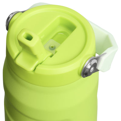 Garrafa Térmica Aerolight Flip Straw Stanley 710 ml Chartreuse, detalhe da tampa
