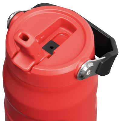 Garrafa Térmica Aerolight Flip Straw Stanley 710 ml Chili Black, detalhe da tampa