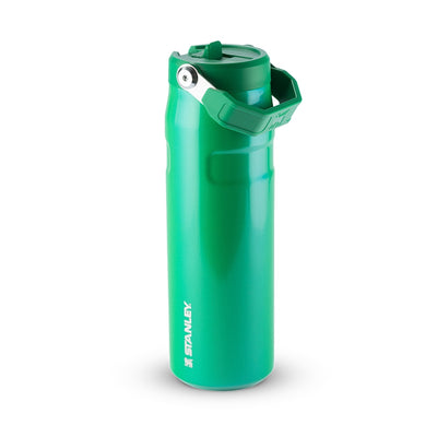 Garrafa Térmica Aerolight Flip Straw Stanley 710 ml Clover Shimmer, vista frontal com tampa fechada, foto 23 de 142