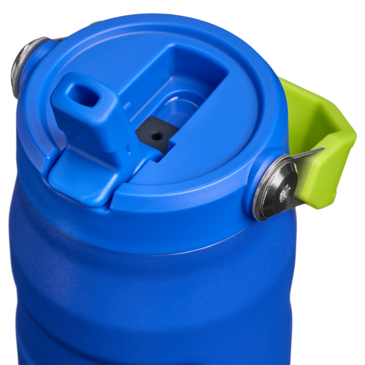 Garrafa Térmica Aerolight Flip Straw Stanley 710 ml Cobalt Chartreuse, detalhe da tampa