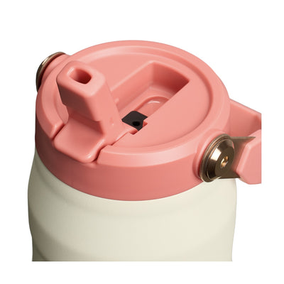 Garrafa Térmica Aerolight Flip Straw Stanley 710 ml Cream Rose Gold, detalhe do bico ou canudo