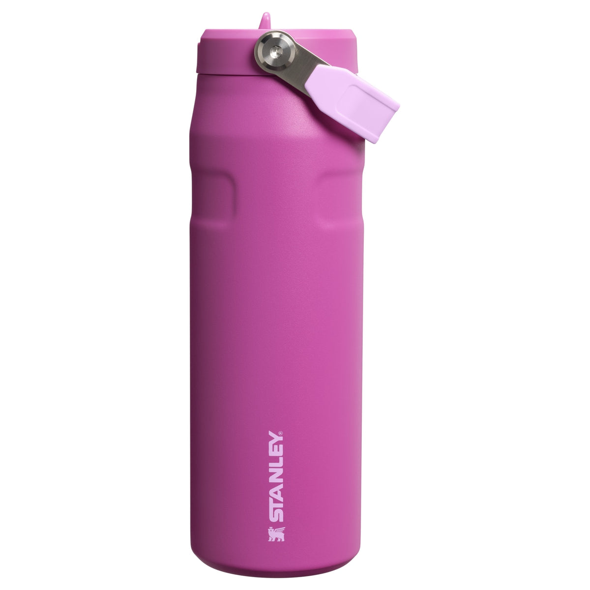 Garrafa Térmica Aerolight Flip Straw Stanley 710 ml Dark Blossom, vista frontal com tampa fechada