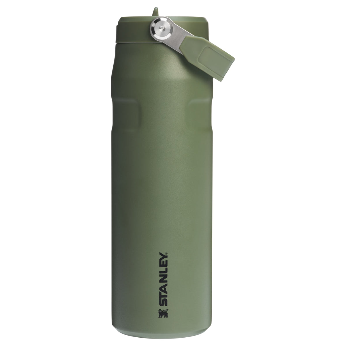 Garrafa Térmica Aerolight Flip Straw Stanley 710 ml Dried Pine, vista frontal com tampa fechada