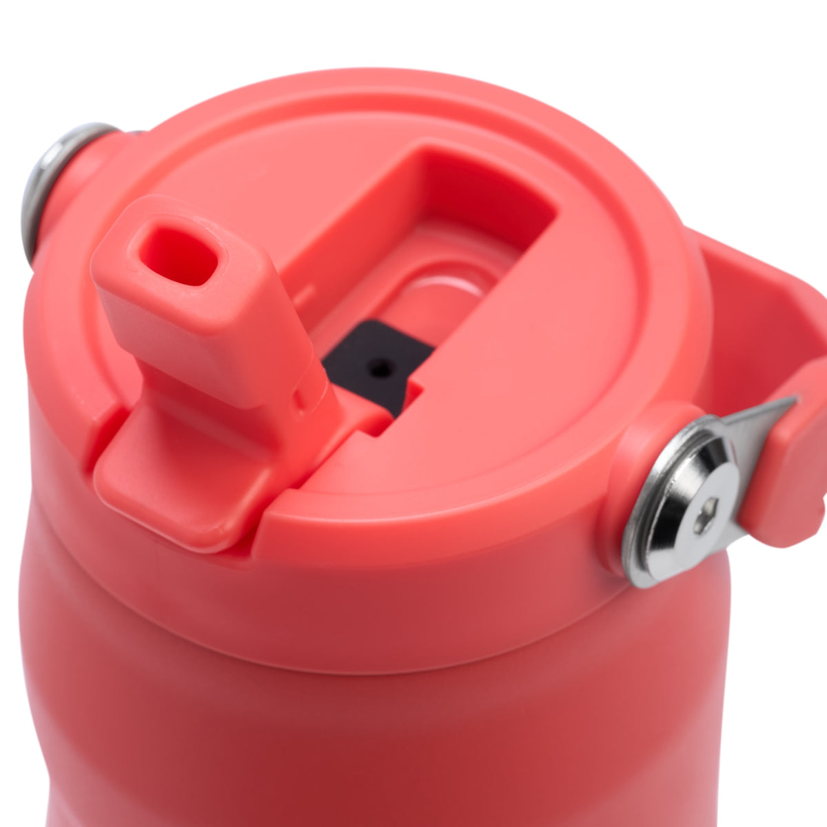Garrafa Térmica Aerolight Flip Straw Stanley 710 ml Hot Coral, detalhe do bico ou canudo