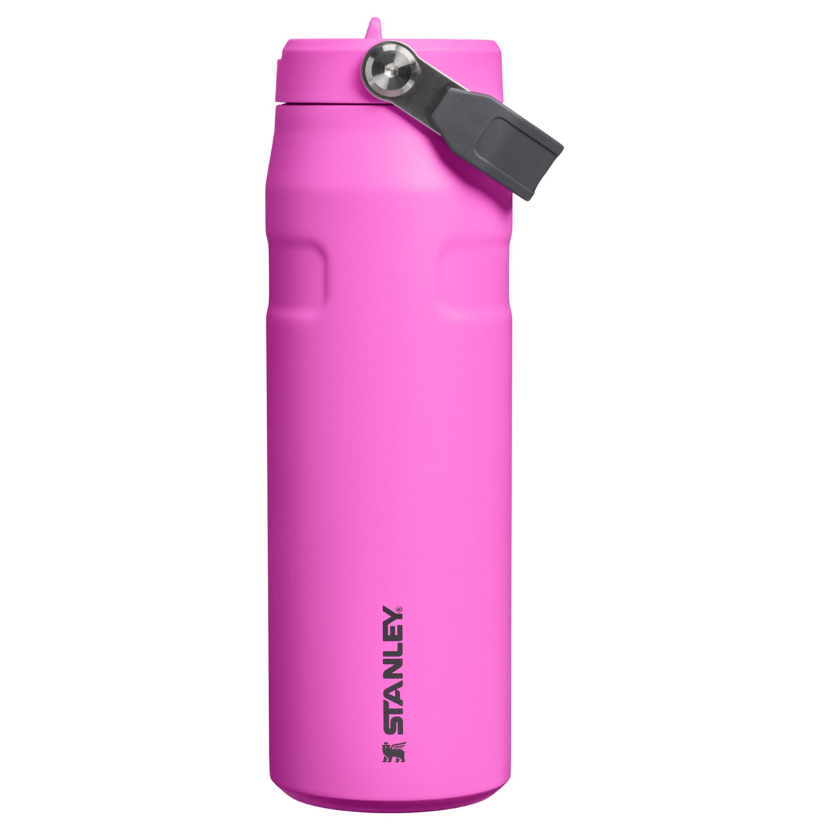 Garrafa Térmica Aerolight Flip Straw Stanley 710 ml Hot Pink, vista frontal com tampa fechada