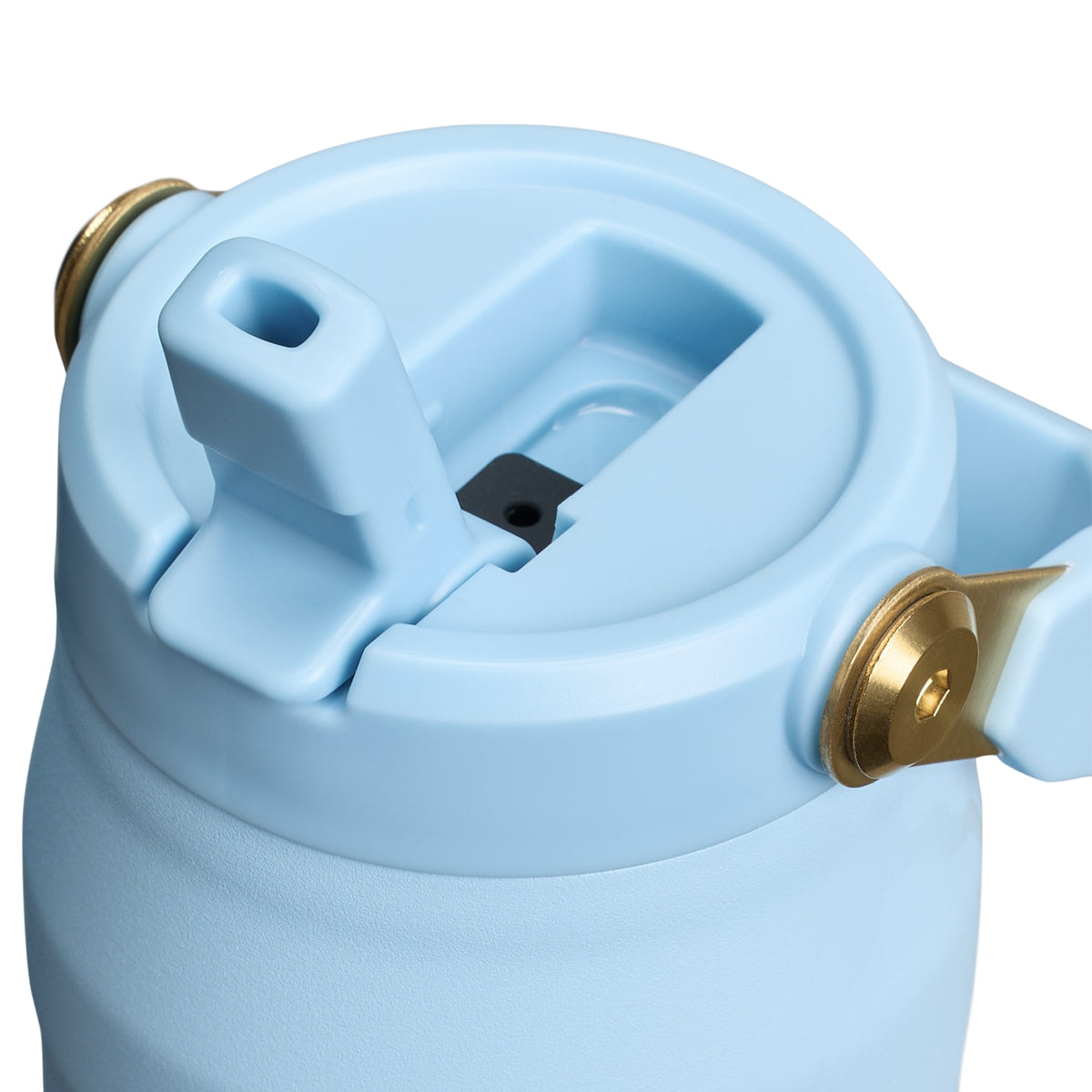 Garrafa Térmica Aerolight Flip Straw Stanley 710 ml Messi Blue, detalhe do bico ou canudo