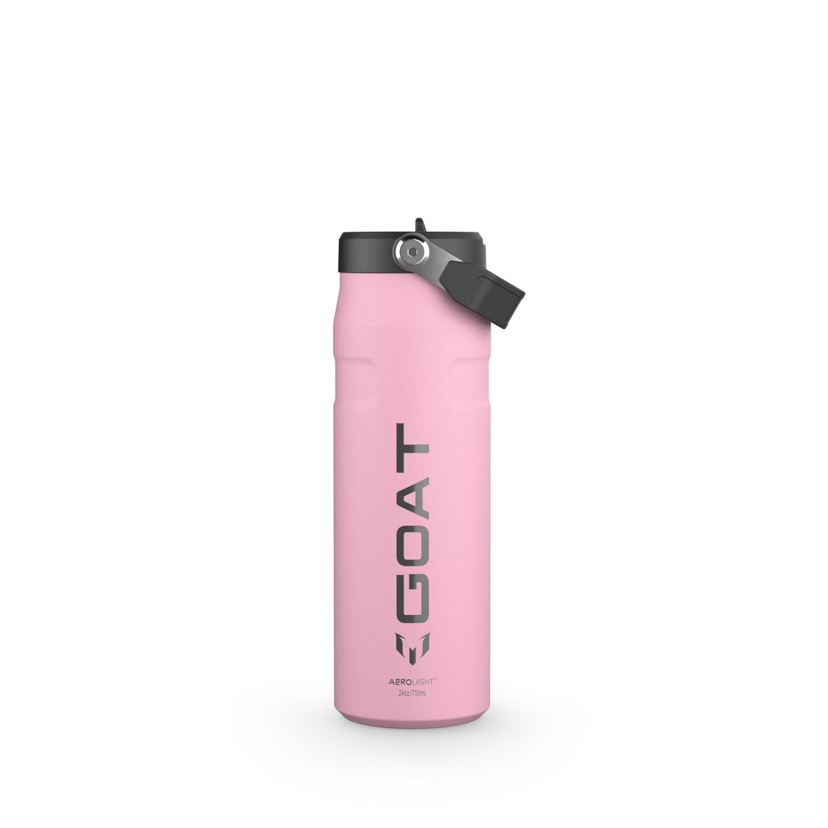 Garrafa Térmica Aerolight Flip Straw Stanley 710 ml Pink Messi, vista frontal com tampa fechada, foto 30 de 142