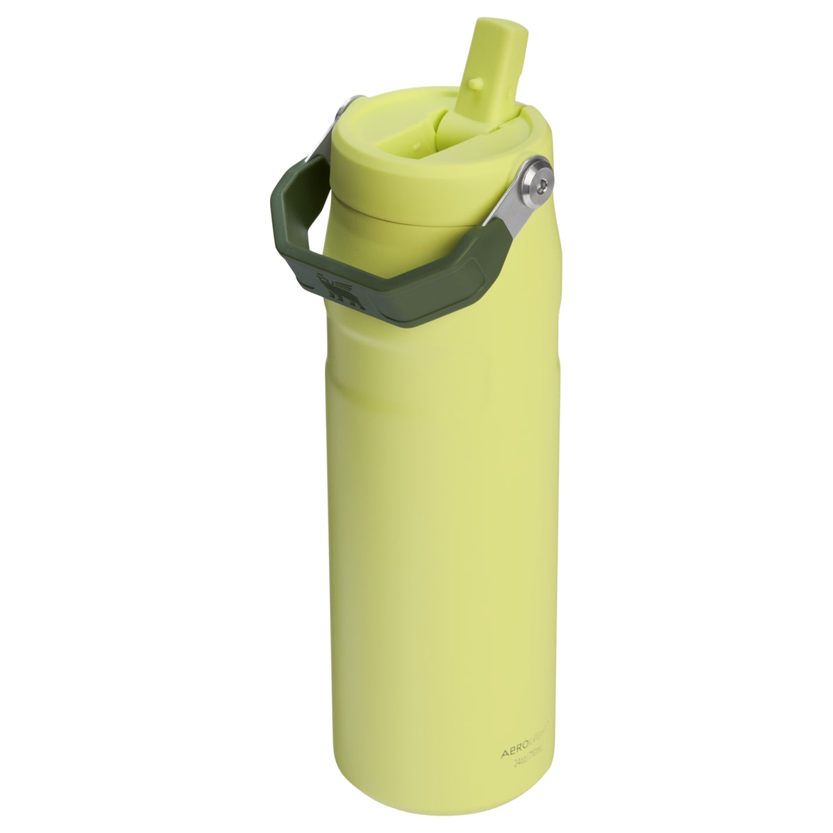 Garrafa Térmica Aerolight Flip Straw Stanley 710 ml Prickly Pear, com a tampa aberta