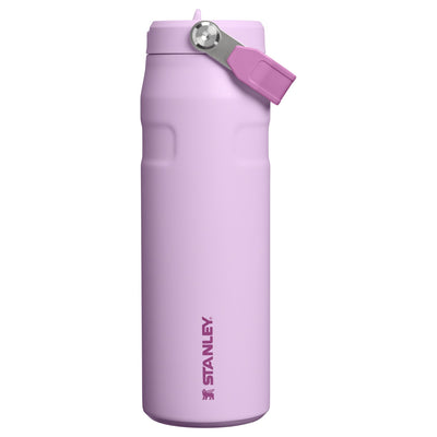 Garrafa Térmica Aerolight Flip Straw Stanley 710 ml Soft Orchid, vista frontal com tampa fechada