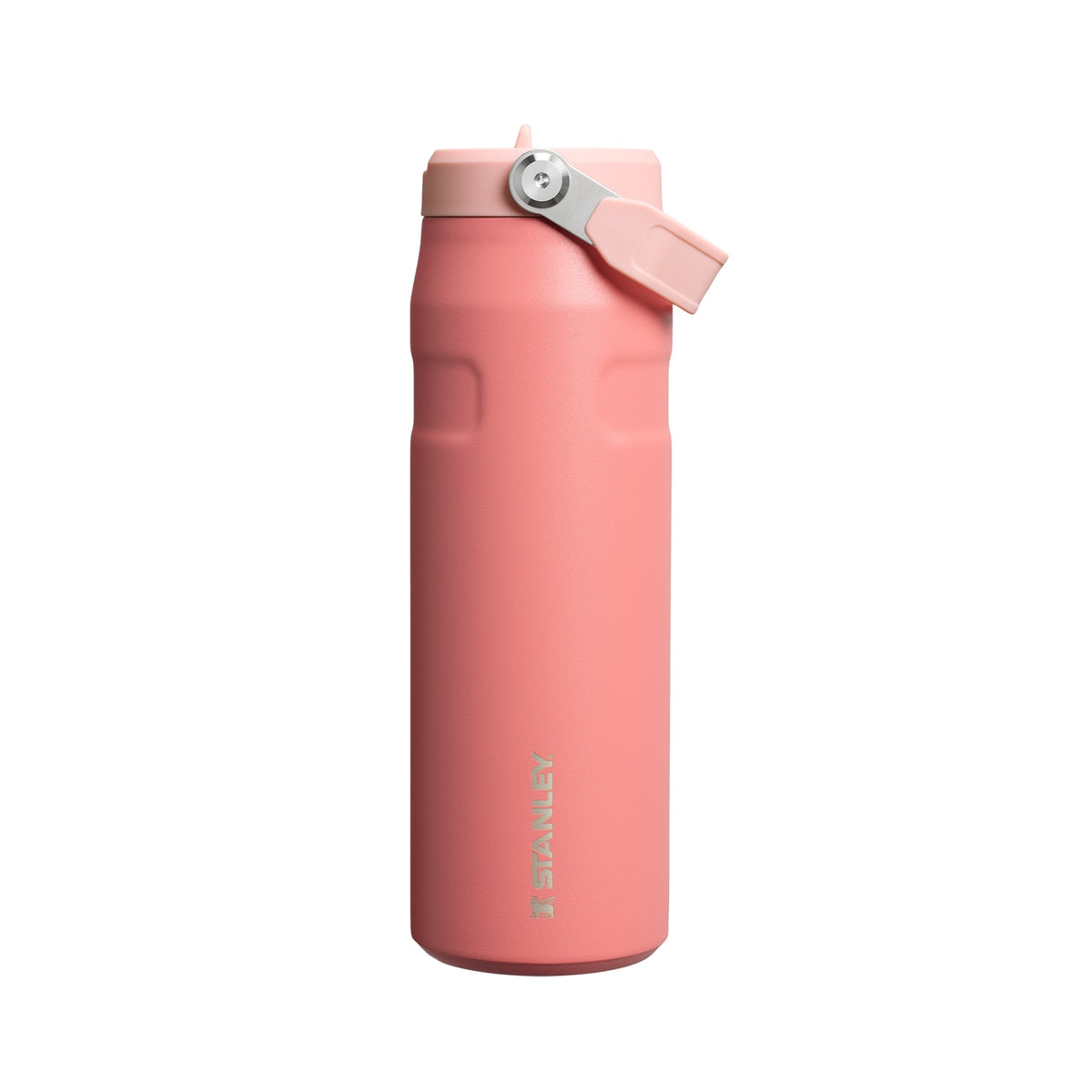 Garrafa Térmica Aerolight Flip Straw Stanley 710 ml Terracota, vista frontal com tampa fechada