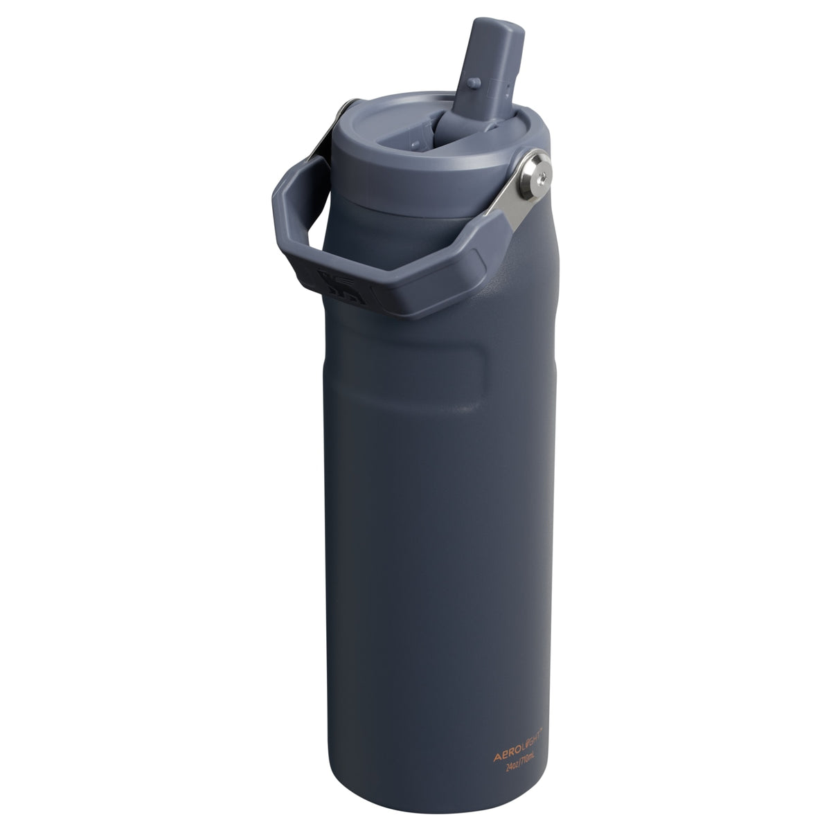 Garrafa Térmica Aerolight Flip Straw Stanley 710 ml Twilight, vista lateral com tampa fechada
