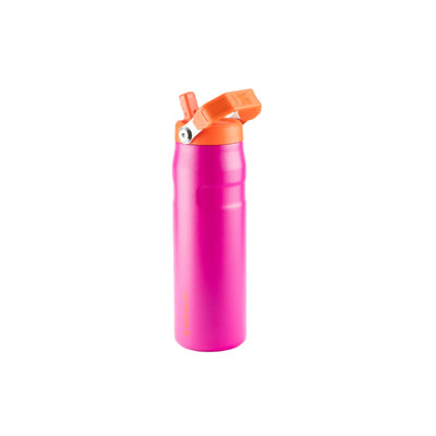 Garrafa Térmica Aerolight Flip Straw Stanley 710 ml Vivid Violet, com a tampa aberta, foto 27 de 142