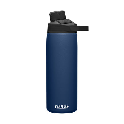Garrafa Térmica Camelbak Chute Mag 600 ml Azul Marinho, vista frontal com tampa aberta