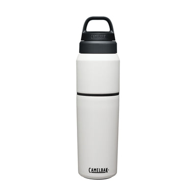 Garrafa Térmica Camelbak MultiBev 650 ml Branca, vista frontal com tampa fechada
