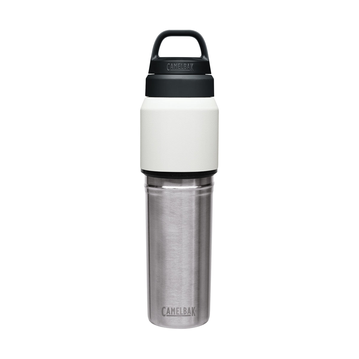 Garrafa Térmica Camelbak MultiBev 650 ml Branca, vista frontal com tampa fechada, foto 8 de 47