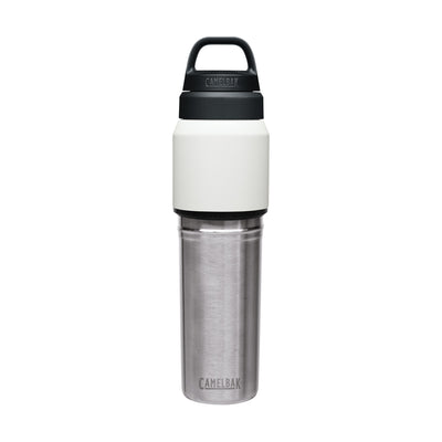 Garrafa Térmica Camelbak MultiBev 650 ml Branca, vista frontal com tampa fechada, foto 8 de 47
