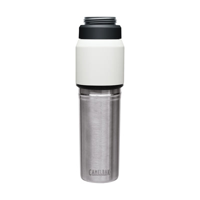 Garrafa Térmica Camelbak MultiBev 650 ml Branca, vista frontal com tampa aberta