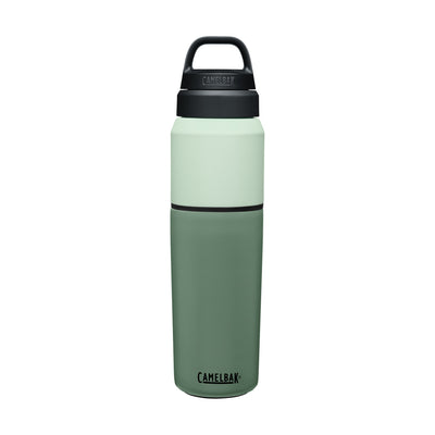 Garrafa Térmica Camelbak MultiBev 650 ml Verde, vista frontal com tampa fechada