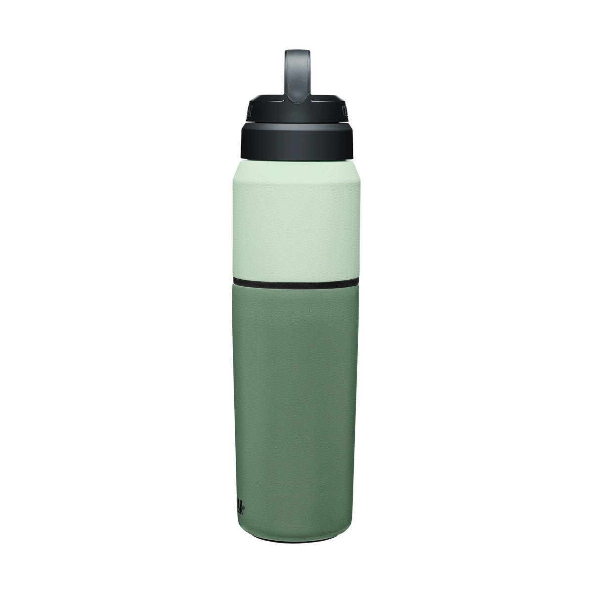 Garrafa Térmica Camelbak MultiBev 650 ml Verde, vista frontal com tampa fechada, foto 26 de 47