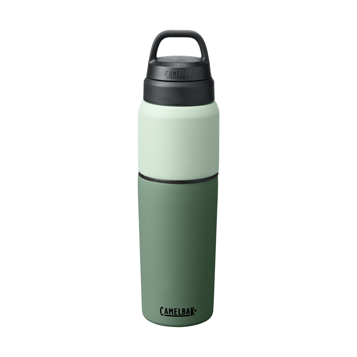 Garrafa Térmica Camelbak MultiBev 650 ml Verde, vista frontal com tampa fechada, foto 27 de 47