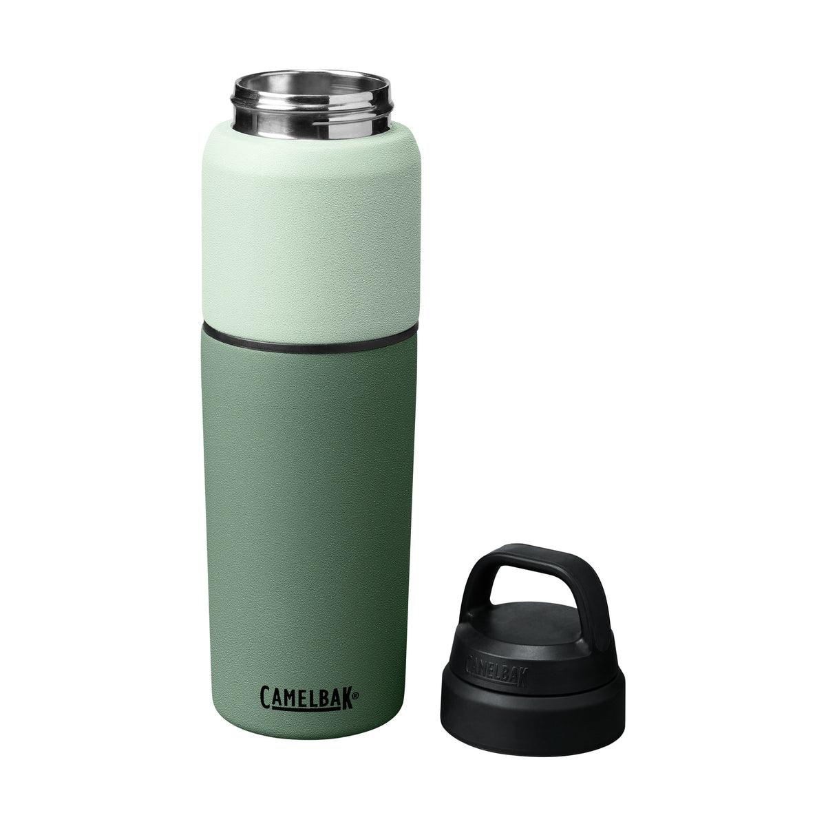 Garrafa Térmica Camelbak MultiBev 650 ml Verde, kit com os itens juntos