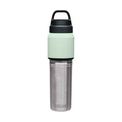 Garrafa Térmica Camelbak MultiBev 650 ml Verde, vista frontal com tampa fechada, foto 30 de 47