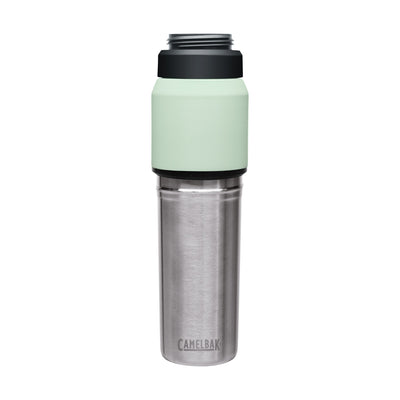 Garrafa Térmica Camelbak MultiBev 650 ml Verde, vista frontal com tampa fechada, foto 31 de 47