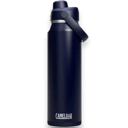 Garrafa Térmica Thrive Camelbak 1000ml azul marinho para manter bebidas quentes por 21h e frias por 42h, design moderno e funcionalidade.