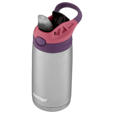 Garrafa Térmica Contigo Autospout Kids 384 ml Rosa, com a tampa aberta