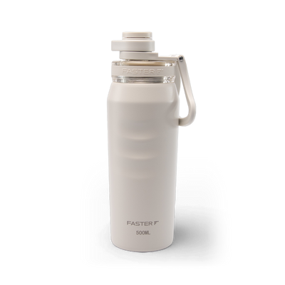 Garrafa térmica Faster Oásis 500ml na cor creme