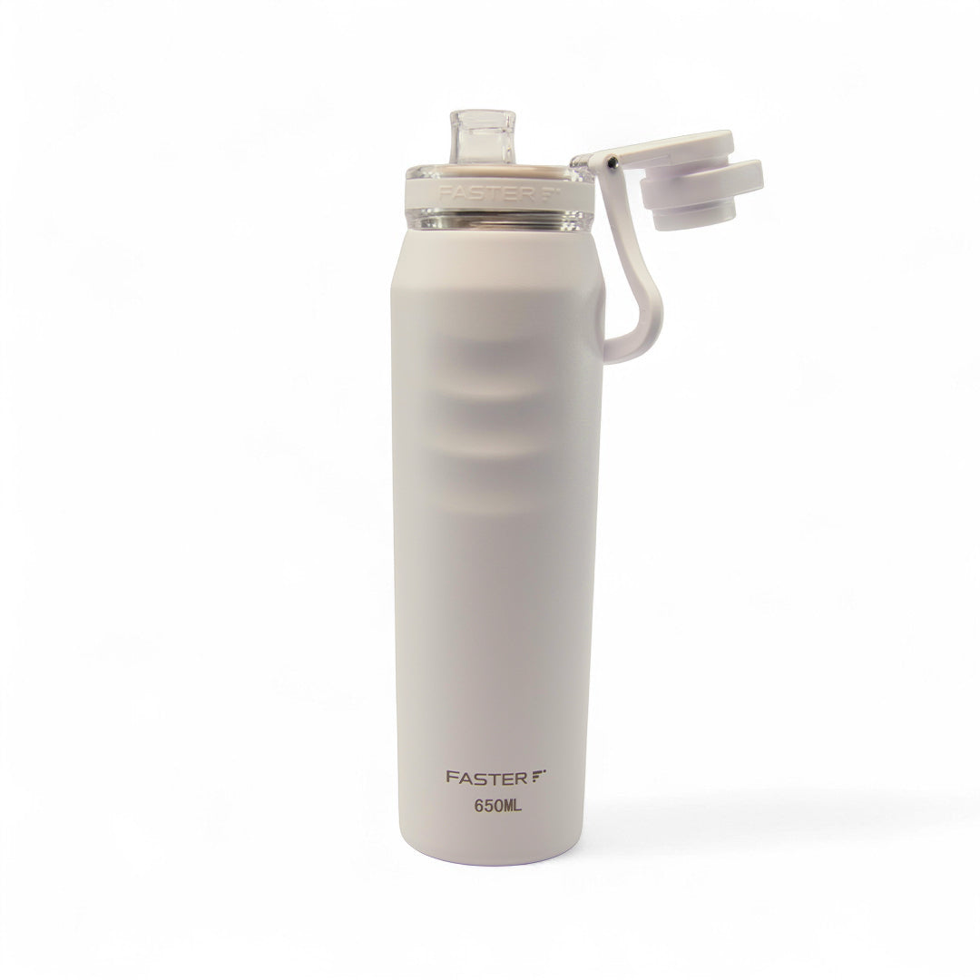 Garrafa térmica Faster Oásis 650ml na cor areia