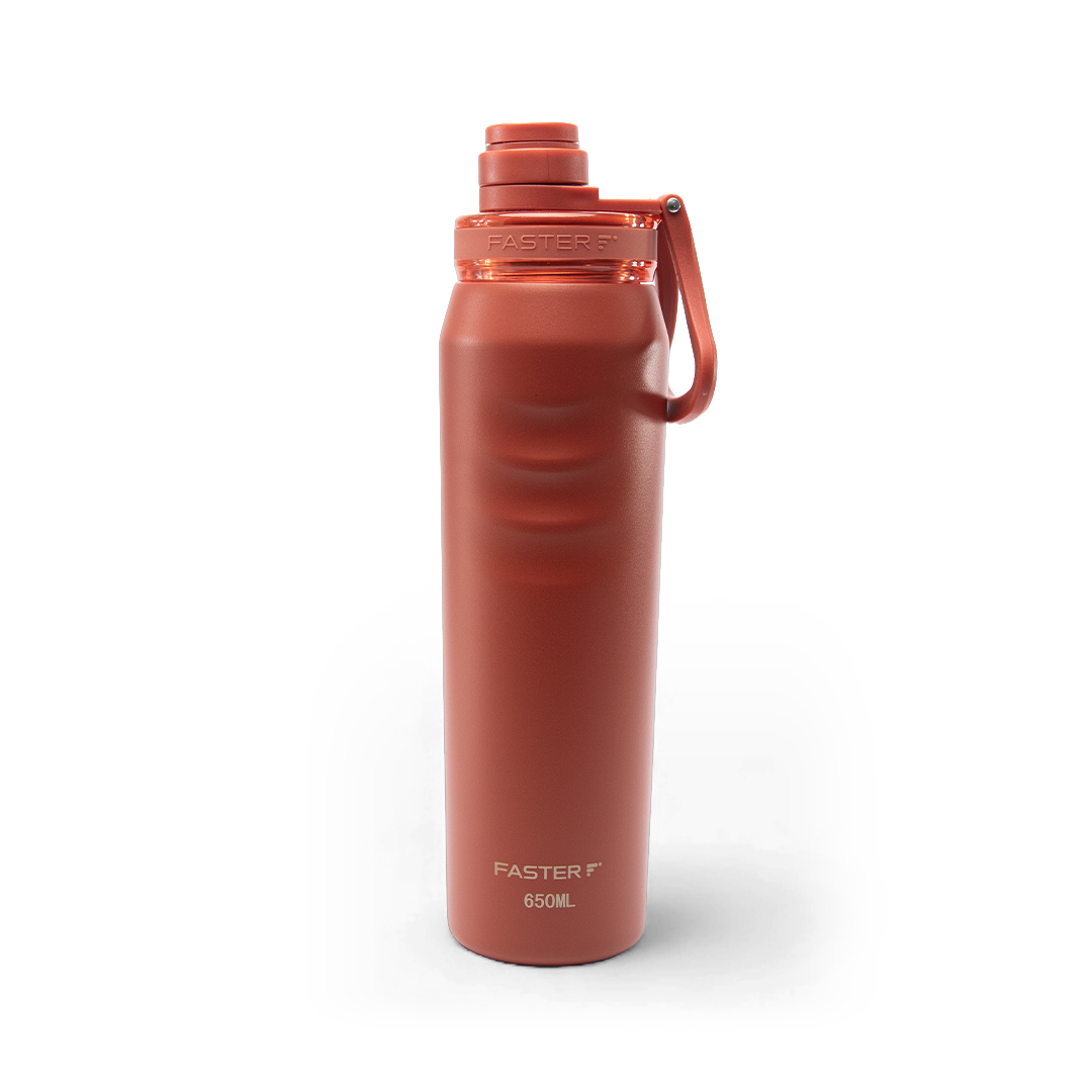 Garrafa térmica Faster Oásis 650ml na cor papoula