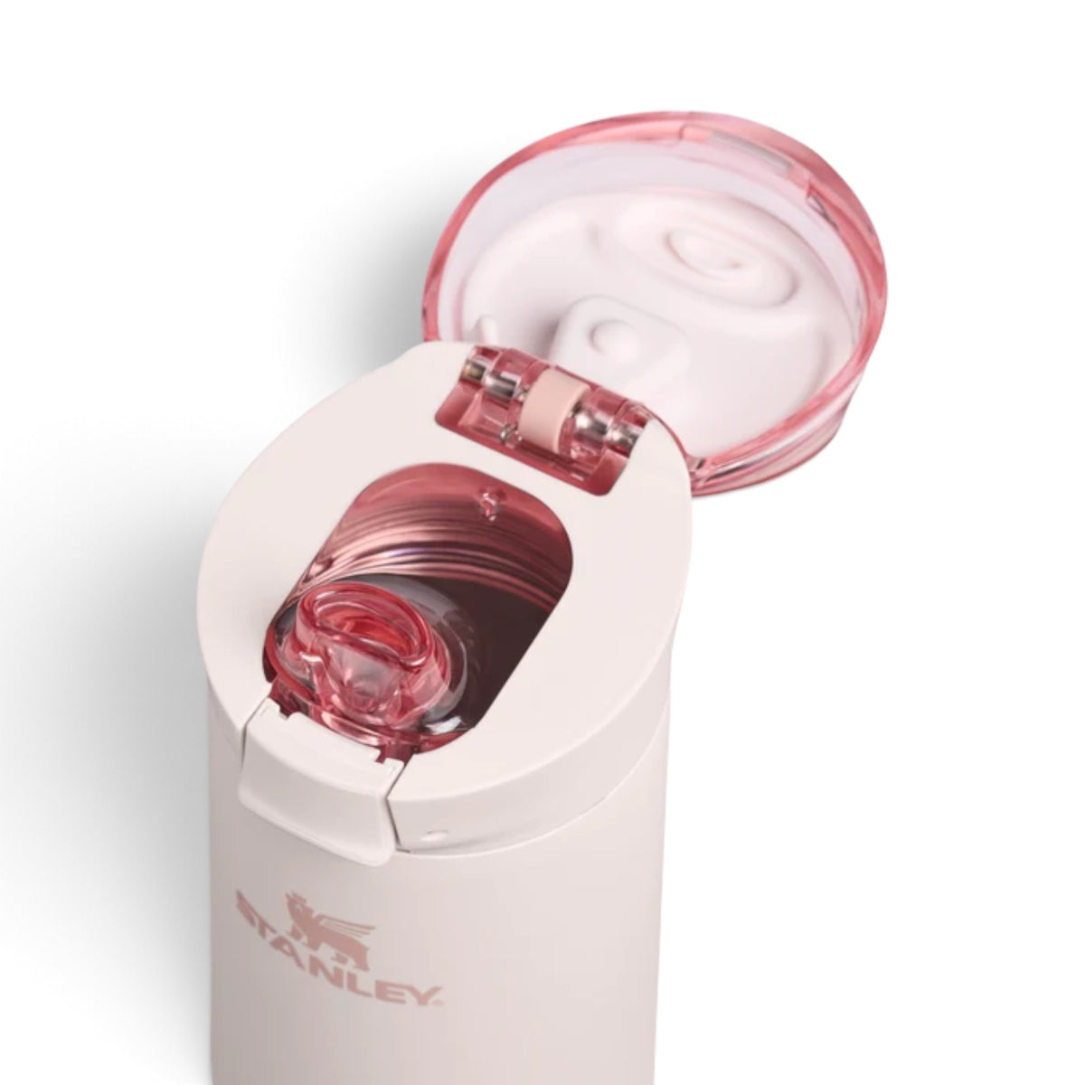 Garrafa térmica Flowstate Spring 591ml da Stanley na cor Rose Quartz