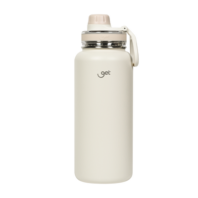 Garrafa térmica GET Trity 1000ml na cor creme