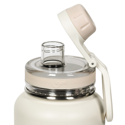 Garrafa térmica GET Trity 1000ml na cor creme