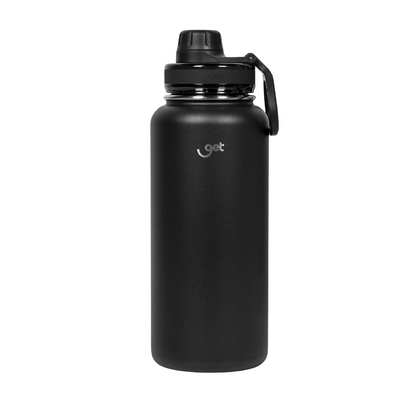 Garrafa térmica GET Trity 1000ml na cor preta