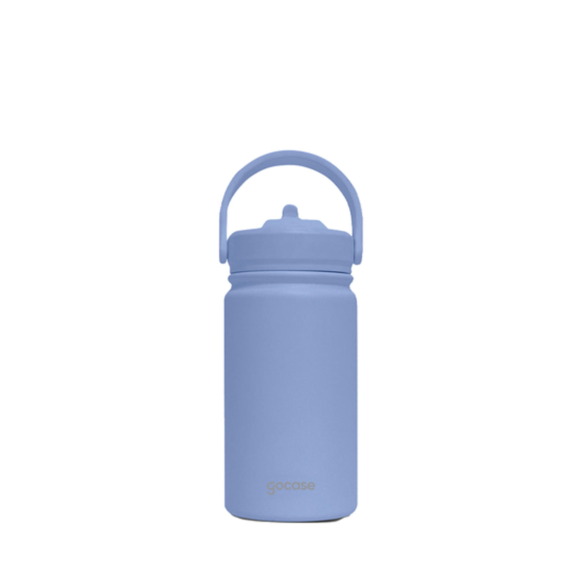 Garrafa Térmica Gocase Mini 350 ml Azul, vista frontal com tampa fechada