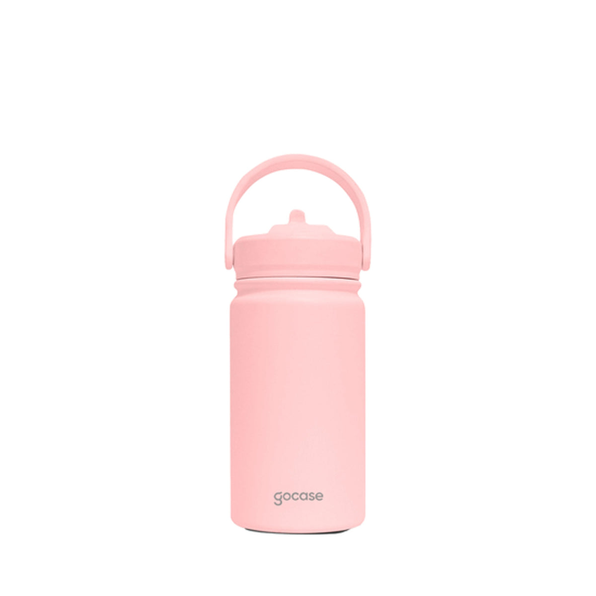 Garrafa Térmica Gocase Mini 350 ml Rosa, vista frontal com tampa fechada