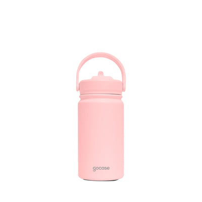 Garrafa Térmica Gocase Mini 350 ml Rosa, vista frontal com tampa fechada