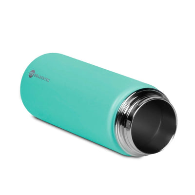 Garrafa Térmica Goldentec 500 ml Verde Menta, com a tampa aberta, foto 35 de 54