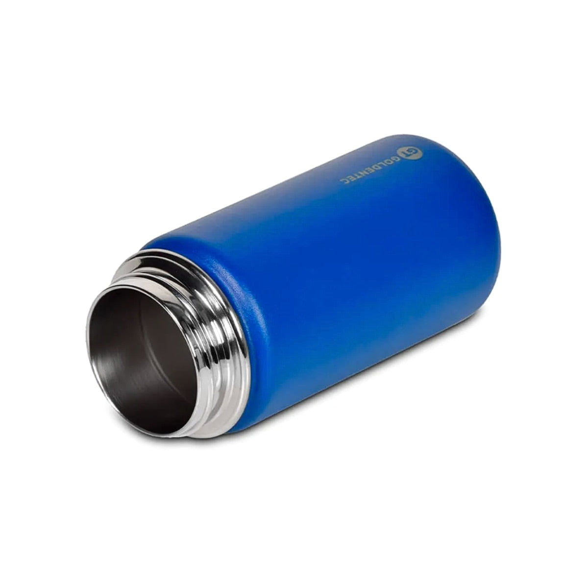 Garrafa Térmica Goldentec 350 ml Azul, com a tampa aberta, foto 15 de 18