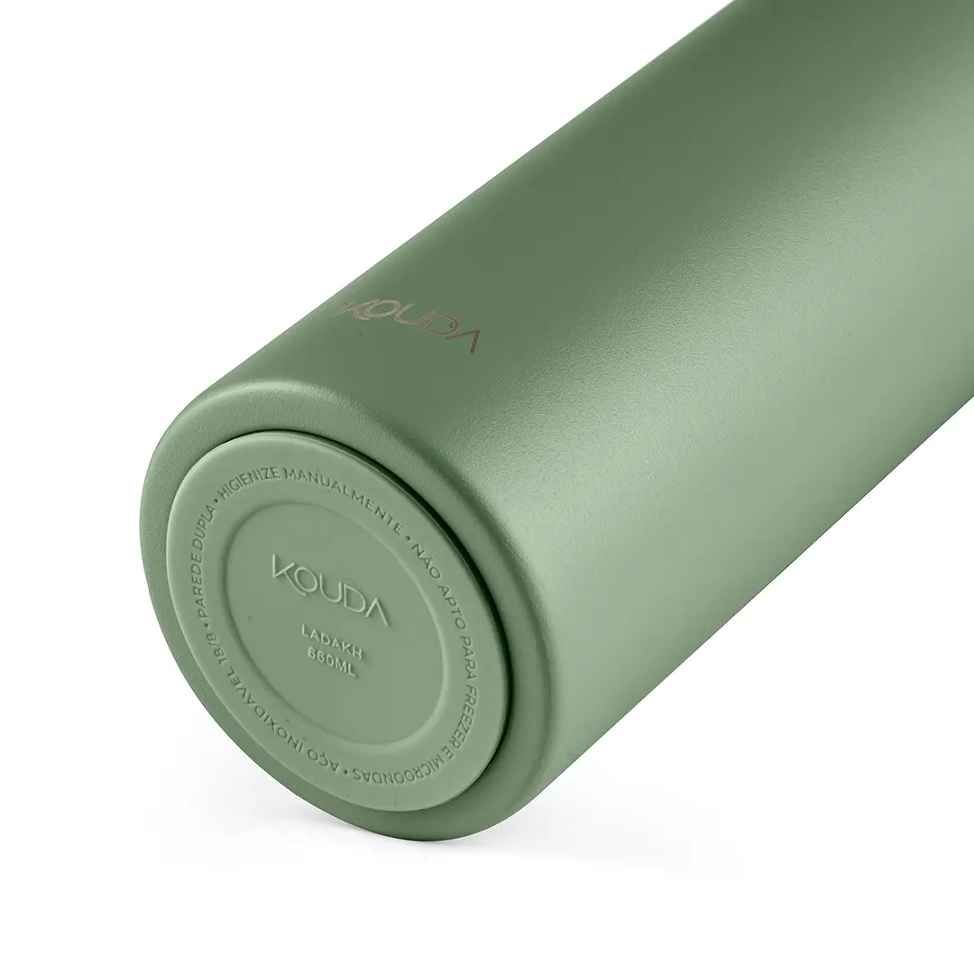 Garrafa Térmica Kouda Ladakh, 660 ml Verde, vista da base