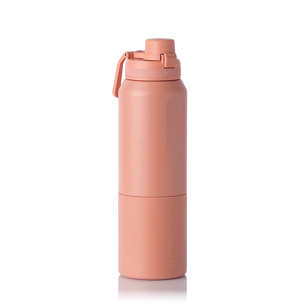 Garrafa térmica Nexa 1000ml da PACCO na cor clay