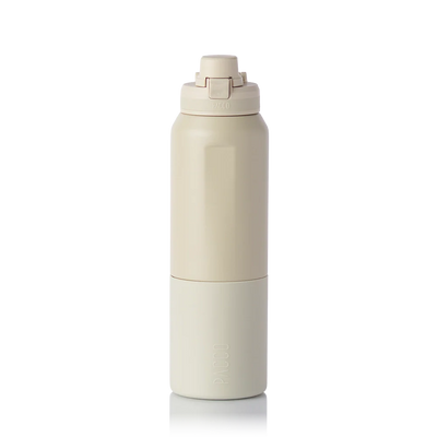 Garrafa térmica Nexa 1000ml da PACCO na cor creme