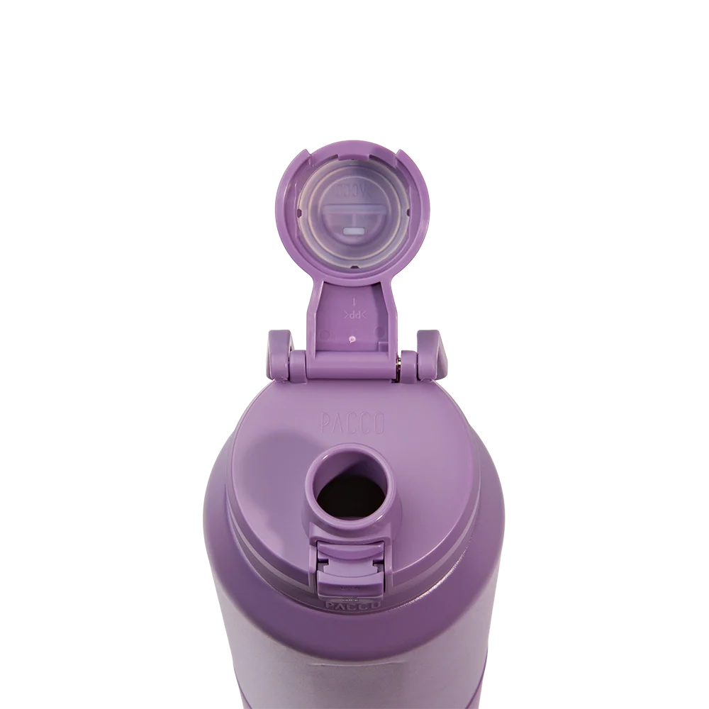Garrafa Térmica Nexa 1000 ml PACCO Purple haze, com a tampa aberta