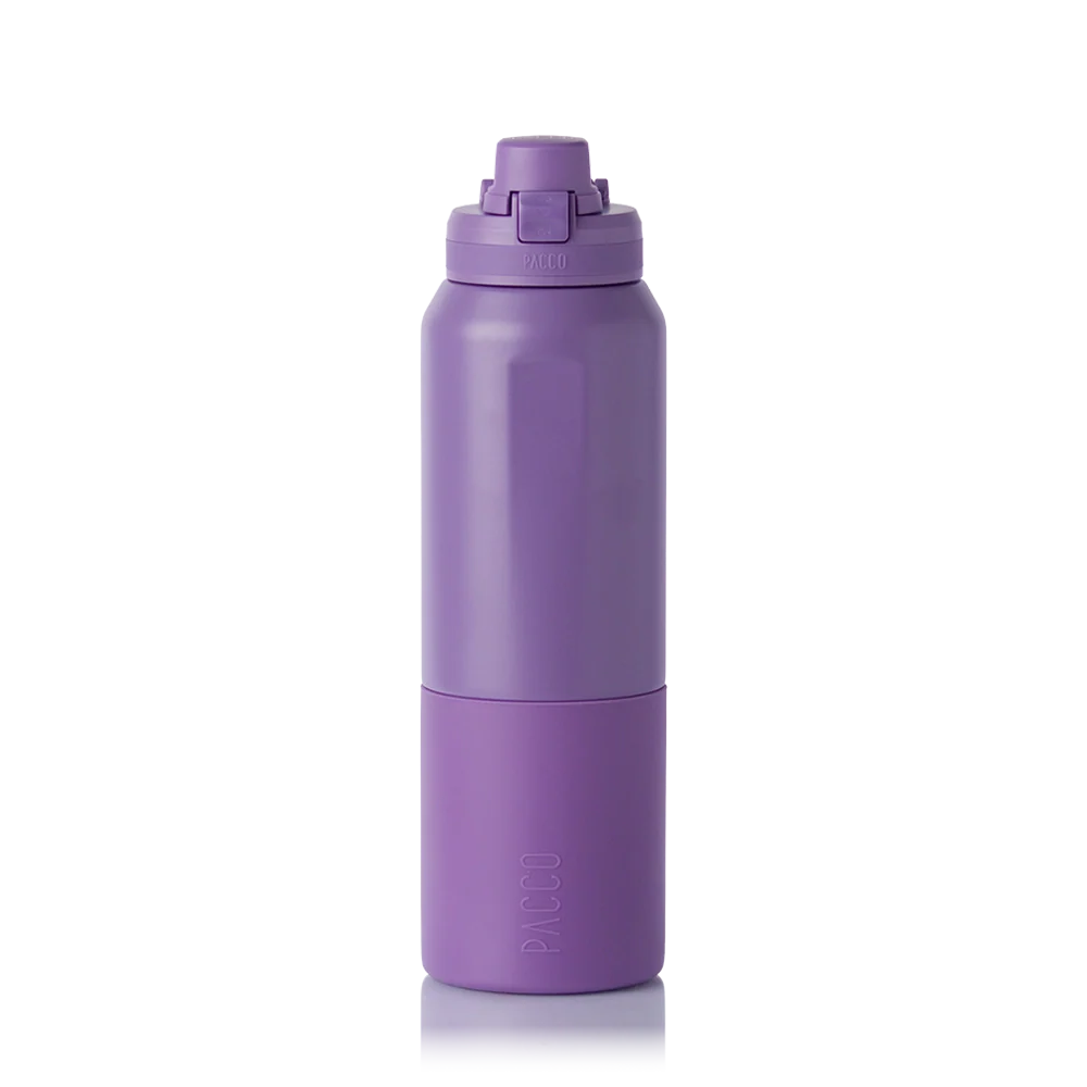 Garrafa Térmica Nexa 1000 ml PACCO Purple haze, vista frontal com tampa fechada, foto 48 de 64