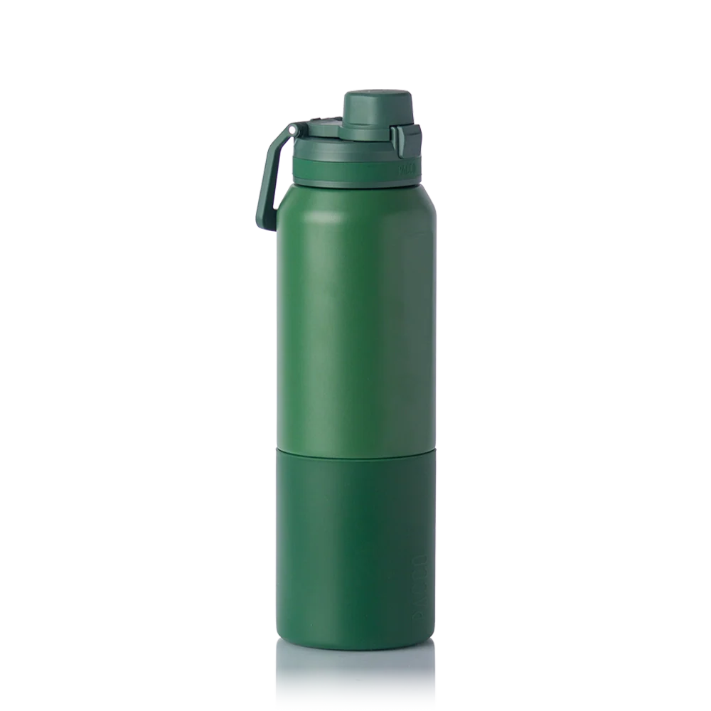 Garrafa térmica Nexa 1000ml da PACCO na cor verde militar