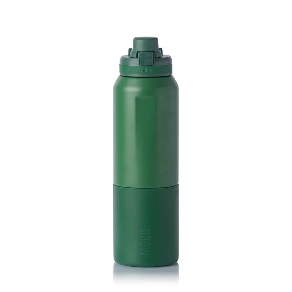 Garrafa térmica Nexa 1000ml da PACCO na cor verde militar