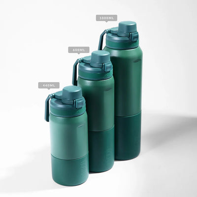 Garrafa térmica Nexa 1000ml da PACCO na cor verde militar