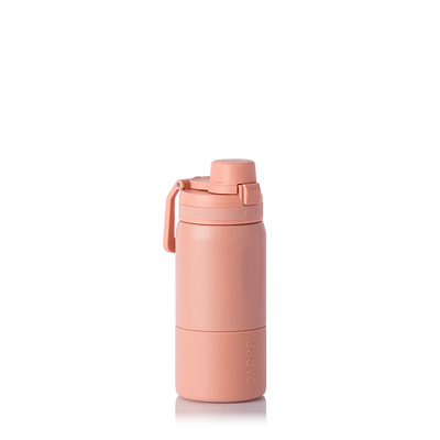 Garrafa Térmica Nexa 440 ml PACCO Clay, vista frontal com tampa fechada